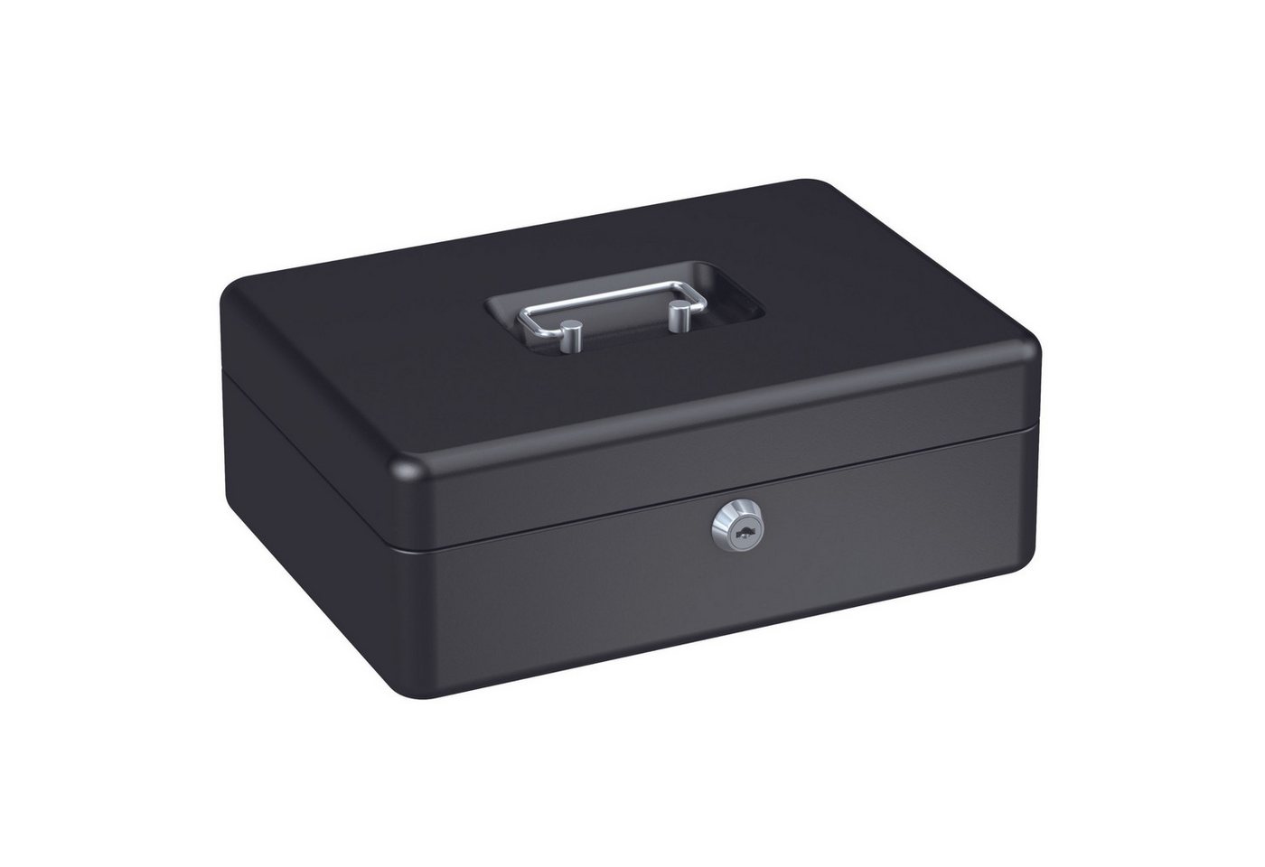 BASI Geldkassette Bargeldkasse (Packung, 8 St), B25 x L17,9 x H9 cm, abschließbar, 2 Schlüssel, Farbe Schwarz von BASI