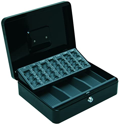 BASI Geldkassette mit Münzzählbrett | Geldscheinfach | Münzgeldeinsatz herausnehmbar | Tragegriff | 2 Schlüssel | H90xB300xT240 mm| Farbe Schwarz BASI Geldkassette mit Münzzählbrett | Geldscheinfach | Münzgeldeinsatz herausnehmbar | Tragegriff | 2 Schlüssel | H90xB300xT240 mm| Farbe Schwarz von BASI