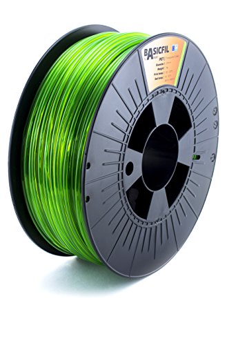 BASICFIL PETG (3D Drucker Filament), 2.85mm, 1kg, Transparentes Grün (Transparent Green) von BASICFIL