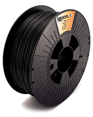 BASICFIL PLA (3D Drucker Filament), 1.75mm, 1kg, Schwarz (Black) von BASICFIL