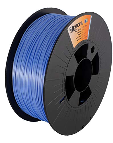 BASICFIL PLA SILK (3D Drucker Filament), 1.75mm, 1kg, Hellblau (Light Blue) von BASICFIL