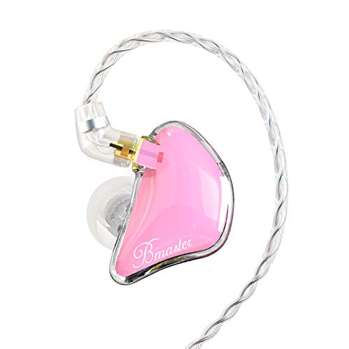 BASN Bmaster DREI-Dynamische Treiber In-Ear-Monitore Kopfhörer mit Zwei Abnehmbaren Kabeln Ohrhörer Geeignet für Tontechniker Musiker (Rosa) von BASN