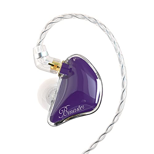 BASN Bmaster DREI-Dynamische Treiber In-Ear-Monitore Kopfhörer mit Zwei Abnehmbaren Kabeln Ohrhörer Geeignet für Tontechniker Musiker (violett von BASN