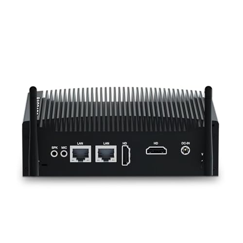 BASOARO Lüfterloser PC i5 Industrie PC, Mini Desktop PC, Core i5 8260U, 32G RAM 512G SSD 2TB HDD, 4K Small Form PC, Dual HD Displays, RJ45 LAN, 2 RS232 COM, USB, WiFi, BT, Leistungsstarker Mini PC von BASOARO