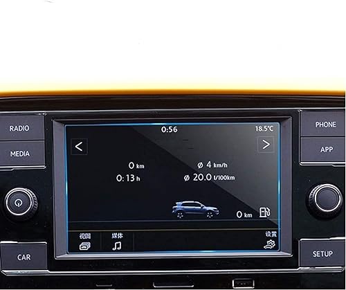 BASPHHH Automobilinnenraum Kompatibel mit Vw für Golf S für Golf 1.4T 2018–2021 2022, gehärtetes Glas, Schutzfolie, Autoradio, GPS-Navigationsbildschirm, Aufkleber, 6,5 Zoll von BASPHHH