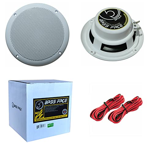 PAAR VON LAUTSPRECHERN ICH VERDOPPLE KEGEL BASS FACE SPL5.2 WEISSE VON 125 WATTS RMS IST 250 WATT MAX VON 13,00 CM DI DIAMETER 130 MM 5" UNDURCHLÄSSIG ES IST GEGEN DAS WASSER AUSGEZEICHNET FÜR SWIMMINGPOOL BOOT FLOSS ODER LOKAL ZUM OFFENEN RESTAURANT HOTEL KAFFEE KNEIPE PLATTE WIDERSTANDSFÄHIG von BASS FACE