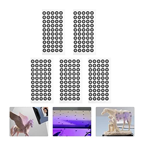 Referenzpunktmarkierungen, 3D-Punkt-Referenz-Scanning-Scanner Reflektierende Markierung Filmmarkierungen Markieren von Reflexions-Sprühpunkten Dot-Scan-Verschleißfest für kompatible 3D-Scanner von BASSFLY