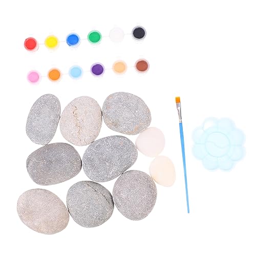 BATHVEVE 10 Stück Stein bemalen Felsen Steine zum Basteln Bausätze Pinsel Malpigment Malenwerkzeuge Zeichenutensilien Kiesel bemalen Kunstmalset Zeichenpigment Kiesel zeichnen Naturstein BATHVEVE 10 Stück Stein bemalen Felsen Steine zum Basteln Bausätze Pinsel Malpigment Malenwerkzeuge Zeichenutensilien Kiesel bemalen Kunstmalset Zeichenpigment Kiesel zeichnen Naturstein von BATHVEVE