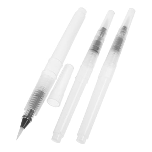 BATHVEVE 3pcs Nachfüllbare Aquarellpinselstifte Aquarellmalerei Vorräte Für Die Kunstkreation Tragbare Aquarellbürsten Für Outdoor- Und Reisebereich Kinder Und Erwachsene von BATHVEVE