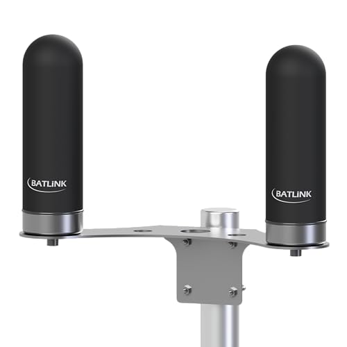 BATLINK MAO5GV2 5G Antenne mit 9dBi Leistungsgewinn inkl. 5m Kabel - Universal für 5G und LTE Datenverbindungen, Multiband Rundstrahlantenne, Wetterfest, Marine Grade / V4A (Schwarz) von BATLINK