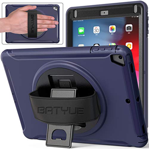 Batyue iPad 2018 2017 Hülle, iPad Air/Air2, Pro 9.7case [Heavy Duty] Ganzkörper-robuste Schutzhülle mit Ständer / Griff / Handschlaufe für iPad 6. 2018/5. 2017/Air/Air2/Pro 9.7 blau blau von BATYUE