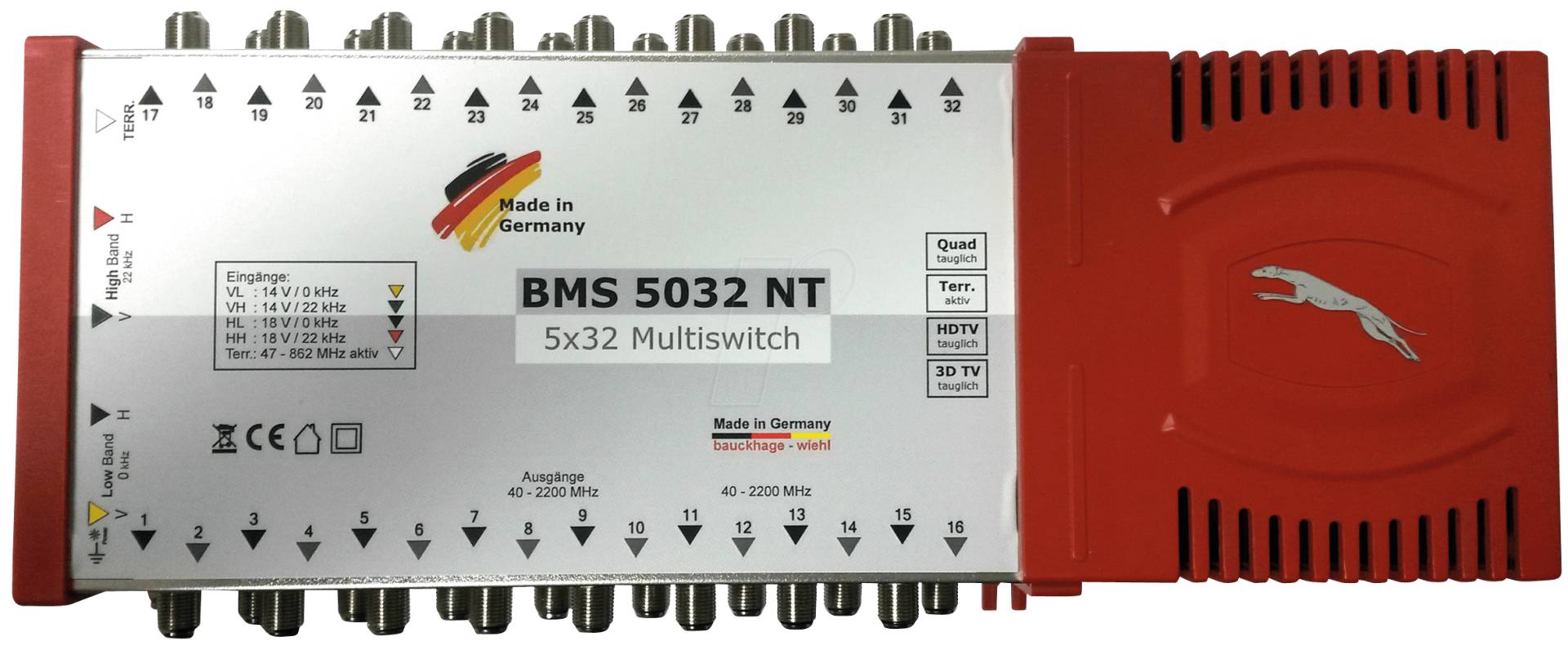 BMS 5032NT - Multischalter, 5 / 32 mit Netzteil von BAUCKHAGE