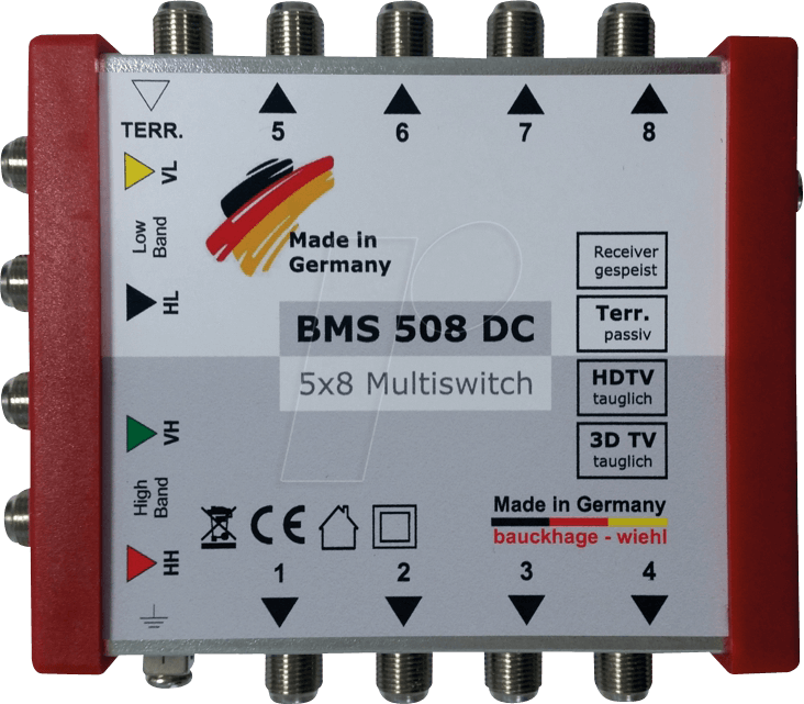 BMS 508DC - Multischalter, 5 / 8, (ohne Netzteil) von BAUCKHAGE