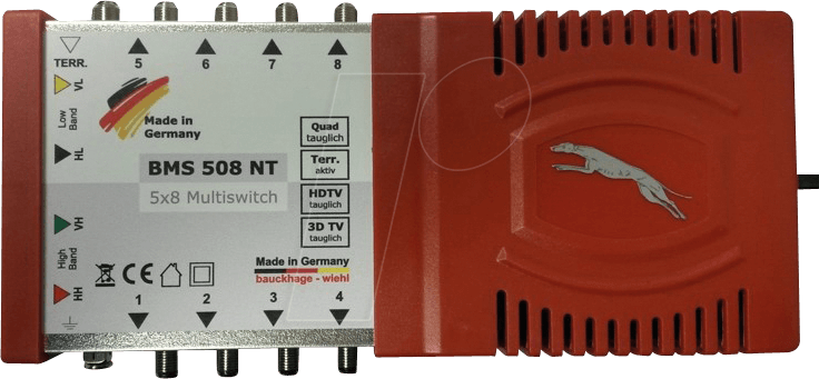 BMS 508NT - Multischalter, 5 / 8 mit Netzteil von BAUCKHAGE