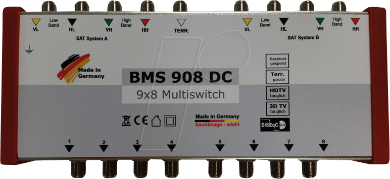 BMS 908DC - Multischalter, 9 / 8 (Receiver gespeist) von BAUCKHAGE