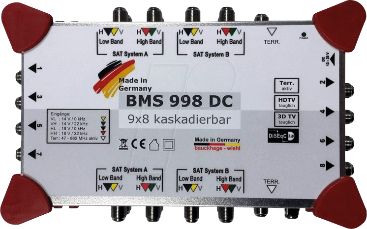 BMS 998DC - Multischalter, 9 / 8, kaskadierbar von BAUCKHAGE