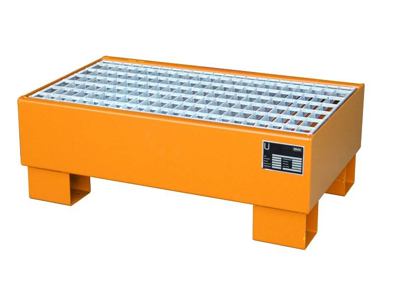 BAUER Südlohn BAUER Auffangwanne Stahl 2 x 60 Liter Fass, Gelborange, 61 Liter von BAUER Südlohn