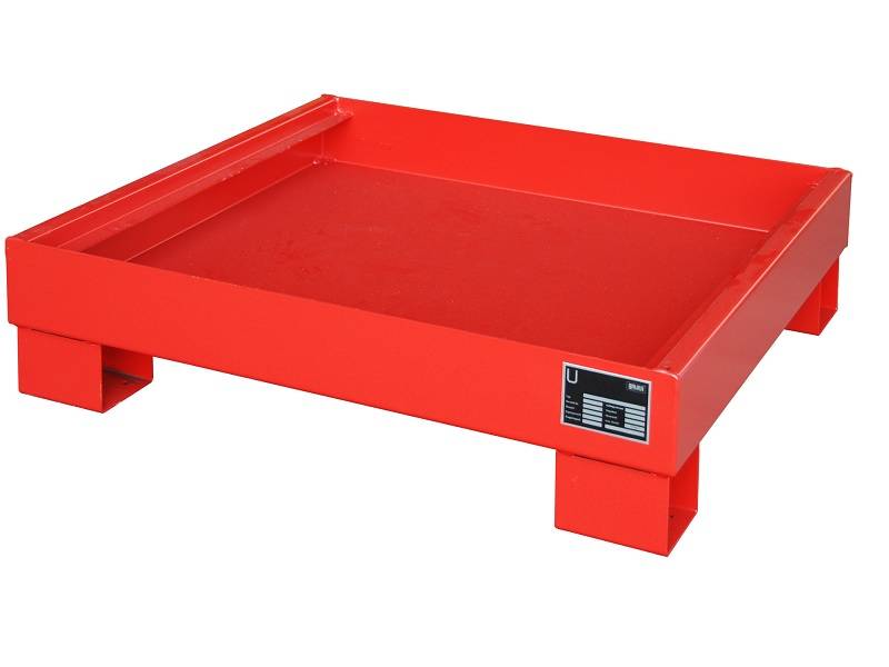 BAUER Südlohn BAUER Auffangwanne Stahl 4 x 60 Liter Fass, Feuerrot, 61 Liter von BAUER Südlohn