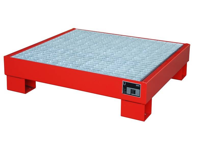 BAUER Südlohn BAUER Auffangwanne Stahl 4 x 60 Liter Fass, Feuerrot, 61 Liter von BAUER Südlohn