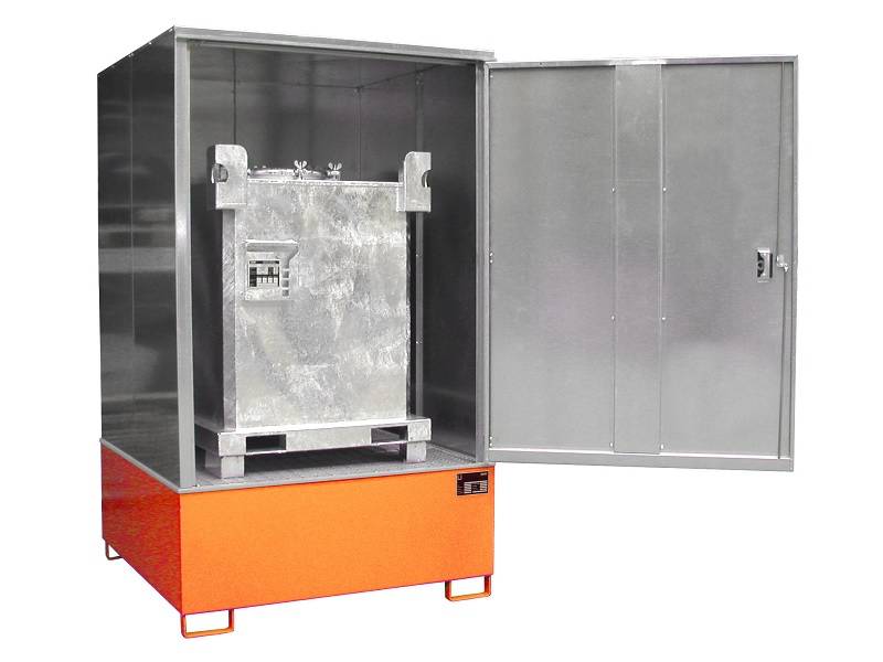 BAUER Südlohn BAUER Gefahrstoffschrank GS-4 für IBC, Gelborange, 1.000 Liter von BAUER Südlohn