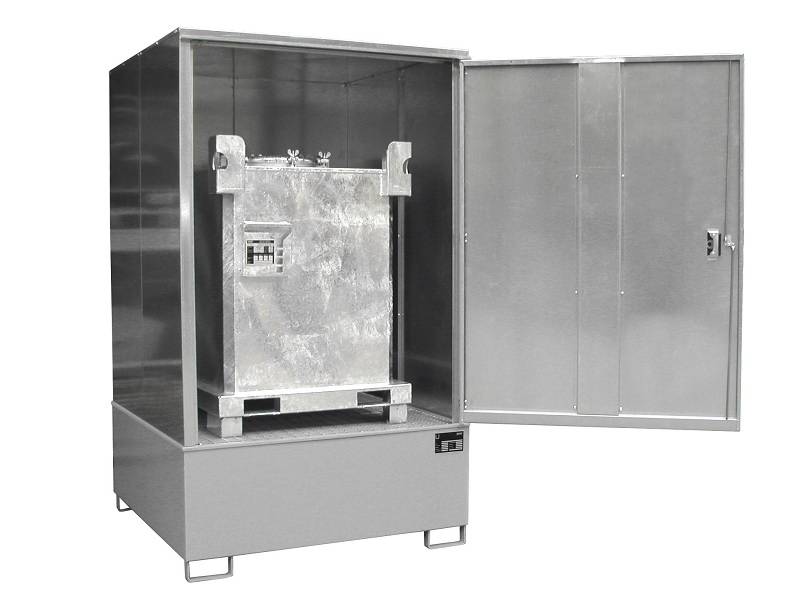 BAUER Südlohn BAUER Gefahrstoffschrank GS-4 für IBC, Mausgrau, 1.000 Liter von BAUER Südlohn