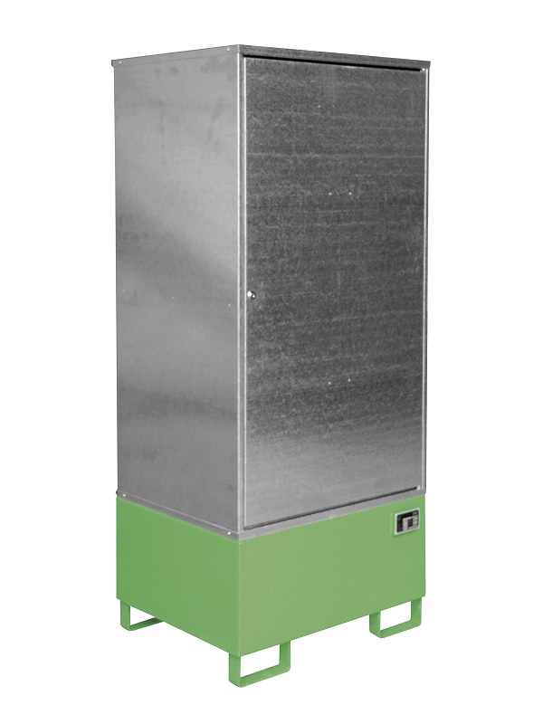 BAUER Südlohn Gefahrstoffschrank GS-1 für 200 Liter Fass, Resedagrün, 200 Liter von BAUER Südlohn