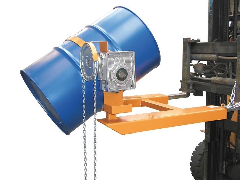 BAUER Südlohn Fasskipper für Stapler FD-K, Gelborange von BAUER Südlohn