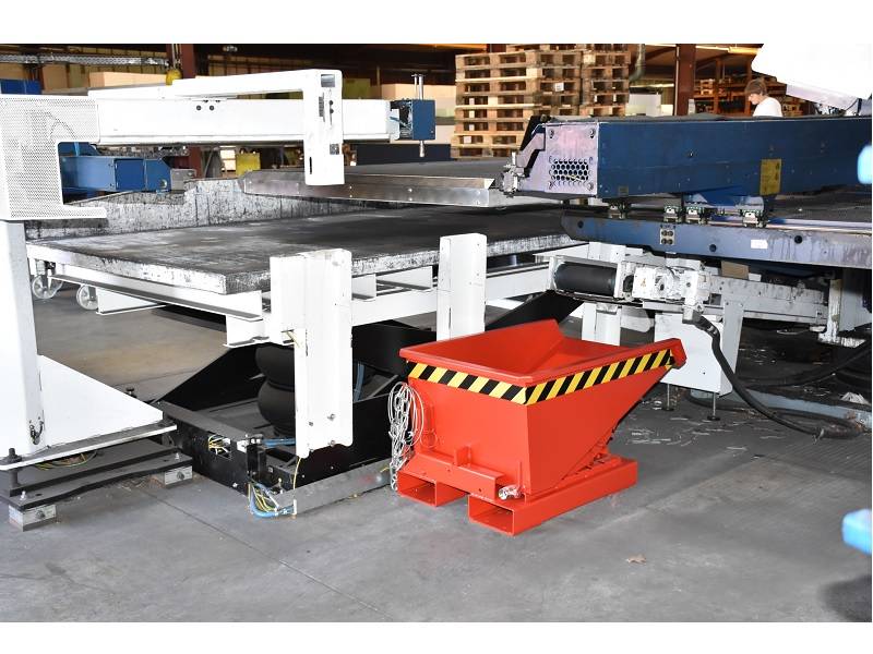 BAUER Südlohn Mini-Spänebehälter für Stapler EXPO®-E 225, Lichtblau von BAUER Südlohn
