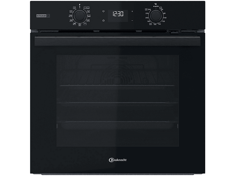 BAUKNECHT BBA2S85HU1K, Einbaubackofen (Einbaugerät, 71 l, 595 mm breit), Dampfgarfunktion von BAUKNECHT