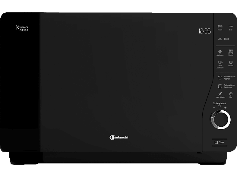 BAUKNECHT MW 427 SL, Mikrowelle (800 Watt, Grillfunktion & Dampffunktion) von BAUKNECHT