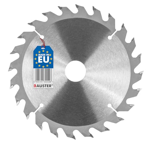BAUSTER® Kreissägeblatt schneller Schnitt, Kreissäge Rundholzsäge Säge Holzsäge ∅115 / 125mm Sägeblatt geeignet für Weich- und Hartholz Tischlerplatten und Spanplatten (∅115mm x 22mm (24 Zähne)) von BAUSTER