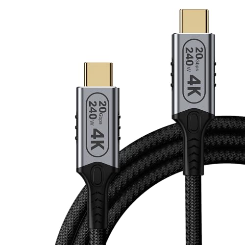 BAWIOFIAU USB C Kabel auf USB C 3 M, USB 3.2 Gen2 Typ C Braiding ladekabel, 20 Gbps Datenübertragung, 240W 48V/5A Schnellladekabel,4K @ 60Hz Videoübertragung für Laptop, Mobiltelefon, Monitor, Geräte BAWIOFIAU USB C Kabel auf USB C 3 M, USB 3.2 Gen2 Typ C Braiding ladekabel, 20 Gbps Datenübertragung, 240W 48V/5A Schnellladekabel,4K @ 60Hz Videoübertragung für Laptop, Mobiltelefon, Monitor, Geräte von BAWIOFIAU