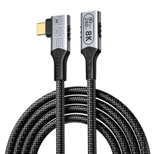BAWIOFIAU right angled usb verlängerung langer 2 M Kompatibel für thunderbolt 4 verlängerung,USB C anf USB C Lade Kabel 40Gbps,8k/4k@60hz video,90 grad usb c verlängerungskabel 240w. BAWIOFIAU right angled usb verlängerung langer 2 M Kompatibel für thunderbolt 4 verlängerung,USB C anf USB C Lade Kabel 40Gbps,8k/4k@60hz video,90 grad usb c verlängerungskabel 240w. von BAWIOFIAU