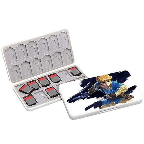 BAYINBROOK für Switch Spiele Lagerung, Switch Spiele Aufbewahrung,Switch Spiele Hüllen Aufbewahrung,Mit 24 Game Card Slots und 24 Micro SD Karten,Magnetverschluss, Weiches Silikon Futter (DC2409) von BAYINBROOK