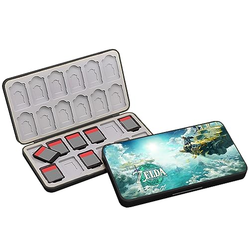 BAYINBROOK für Switch Spiele Lagerung, Switch Spiele Aufbewahrung,Switch Spiele Hüllen Aufbewahrung,Mit 24 Game Card Slots und 24 Micro SD Karten,Magnetverschluss, Weiches Silikon Futter (DC2410) von BAYINBROOK