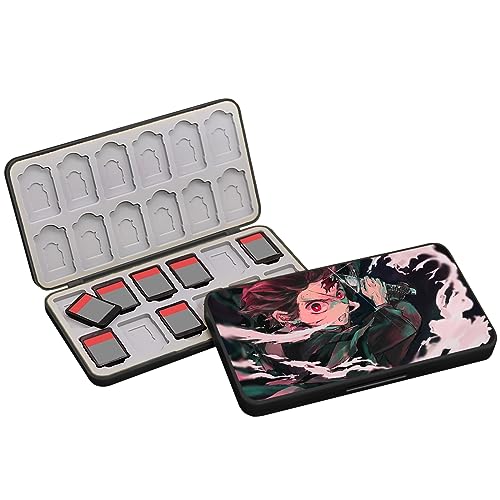 für Switch Spiele Lagerung, Switch Spiele Aufbewahrung,Switch Spiele Hüllen Aufbewahrung,Mit 24 Game Card Slots und 24 Micro SD Karten,Magnetverschluss, Weiches Silikon Futter (DC2402) von BAYINBROOK