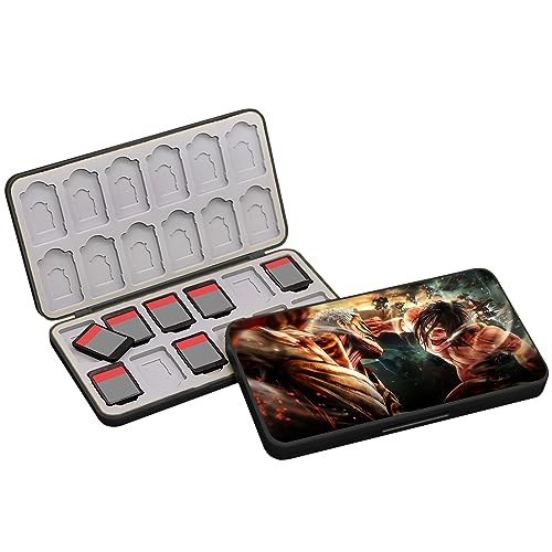 BAYINBROOK für Switch Spiele Lagerung, Switch Spiele Aufbewahrung,Switch Spiele Hüllen Aufbewahrung,Mit 24 Game Card Slots und 24 Micro SD Karten,Magnetverschluss, Weiches Silikon Futter (DC2407) von BAYINBROOK
