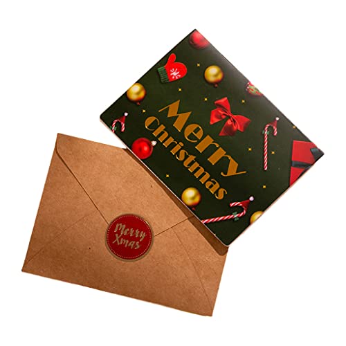 BAYORE 6 Stück Frohe Weihnachtskarten Winter Frohe Feiertage Grußkarten Mit Umschlägen Postkarten Einladungen Weihnachtsgrußkarten Für Kinder von BAYORE