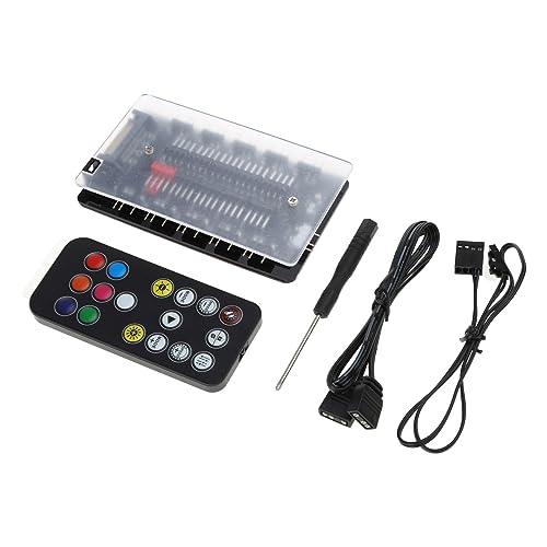 BAYORE ARGB 5V 3Pin Splitter Hub PWM Temperaturregelung Und Synchronisation Für PC Lüfter Und LED Licht Fernbedienung Mehrwege PWM Hub Mit 5V 3PIN Temperaturregelung ARGB PWM FanHUB Für Desktop von BAYORE