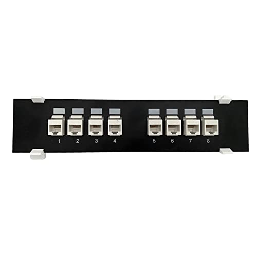 BAYORE CAT6 UTP Extender Adapter 8 Ports Rj45 Cat6 UTP Keystone Koppler Wandmontagemodulhalterung Werkzeuglose Panel Panel 8-Port Wandmontage Werkzeuglose Keystone Wandmontage von BAYORE