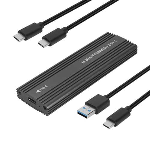 BAYORE M.2 NVME SSD Gehäuse Doppeltes Aluminium USB 3.2 NVME Auf USB Adapter 10 Gbit/s Werkzeuglose Externe SSD M.2 Nvme SSD Gehäuseadapter von BAYORE