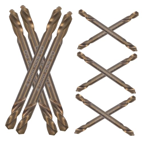 BAZEITFLOW 10 Stück Doppelkopfbohrer Twist multi Punkt Akku-Bohrmaschine Kobaltbohrer edelstahlbohrer kunststoffbohrer Spiralbohrer-Kit Bohrbit für Metall Schnellbohrer Kobaltstahl Golden von BAZEITFLOW