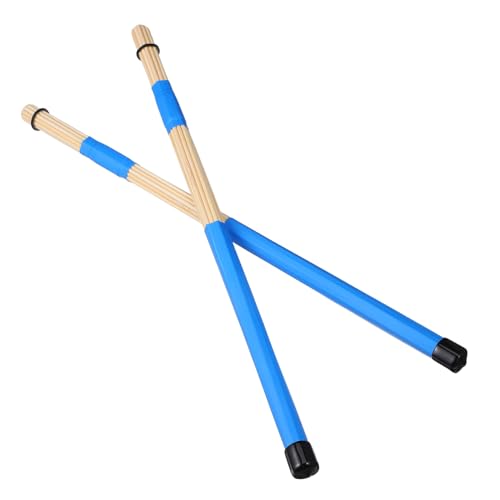 BAZEITFLOW 1Paar Bambusstöcke Drumsticks für Schlagzeug Holz Drum Brushes mit Rutschfestem Design für Erwachsene Anfänger und Musiker Vielseitiges Zubehör von BAZEITFLOW