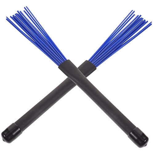 BAZEITFLOW 1Paar Trommelbürstenset aus Nylon mit Draht für Jazz Drums und Percussion Aufbewahrungstasche für Anfänger und Profis von BAZEITFLOW