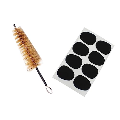 BAZEITFLOW 1Satz Saxophon Mundstück Pad Set mit Reinigungsbürste Robustes Design Effektive für Saxophonisten für Optimale Mundstückpflege von BAZEITFLOW
