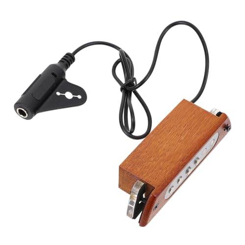 BAZEITFLOW 1Stück Tragbarer Gitarre Pickup für Akustikgitarre Schallloch Mikrofon Musikinstrument Zubehör Dunkelholzfarbe Einfache Installation Punch Design BAZEITFLOW 1Stück Tragbarer Gitarre Pickup für Akustikgitarre Schallloch Mikrofon Musikinstrument Zubehör Dunkelholzfarbe Einfache Installation Punch Design von BAZEITFLOW