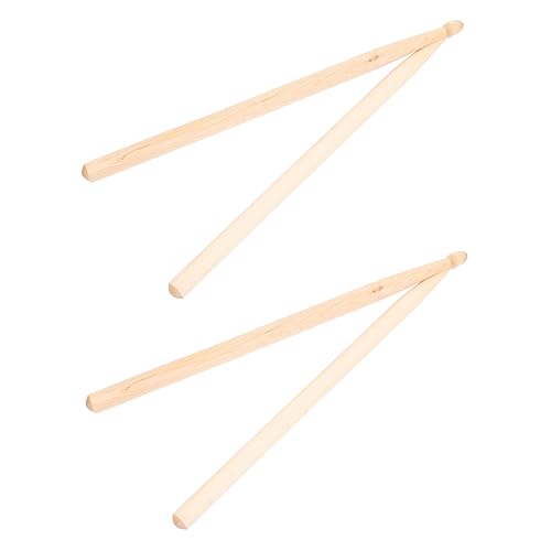 BAZEITFLOW 2Paare Drumsticks aus Ahorn für Percussion Instrumente Langlebig und Handlich für Kleine Musiker und Schlagzeuger von BAZEITFLOW