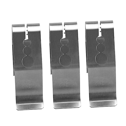 BAZEITFLOW 3 Stücke Grillsondenclip Thermometer Essen Stahlclip Grill Im Freien Holzkohlegrill Temperaturfühler Zum Kochen Fleisch Grillclip Bausatz Rostfreier Silber von BAZEITFLOW