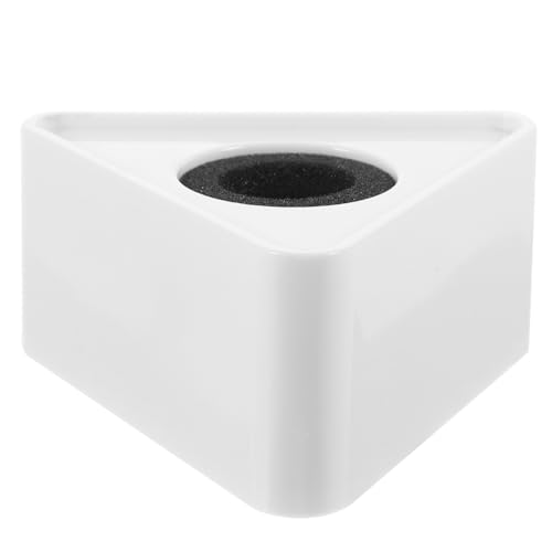 BAZEITFLOW Tragbares Abs Mikrofon Logo Flaggenstation für Interviews Dreieckiges Design Weiß Langlebig für Professionelle Mikrofone Einstellbares Baumwollloch für Individuelles von BAZEITFLOW