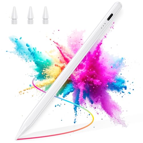 BAZO Stift für iPad - 2018-2025 Pencil 2. Generation mit Schnellladeleistung Palm Rejection und Neigungssensitivität Stylus für Pro 13''/12,9''/11''/ für iPad 6-11/A16/Mini 5/6.Gen/Air 3/4/5 von BAZO